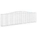 buet gabionkurv 400x30x100/120 cm galvaniseret jern