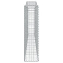 buet gabionkurv 400x30x120/140 cm galvaniseret jern