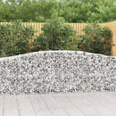 buet gabionkurv 400x50x80/100 cm galvaniseret jern