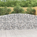 buet gabionkurv 400x50x100/120 cm galvaniseret jern