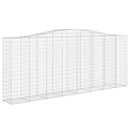buet gabionkurv 400x50x160/180 cm galvaniseret jern