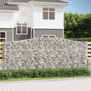 buet gabionkurv 400x50x160/180 cm galvaniseret jern