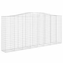 buet gabionkurv 400x50x180/200 cm galvaniseret jern