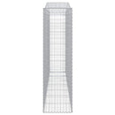 buet gabionkurv 400x50x180/200 cm galvaniseret jern