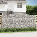 buet gabionkurv 400x50x180/200 cm galvaniseret jern