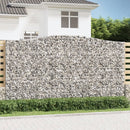 buet gabionkurv 400x50x220/240 cm galvaniseret jern