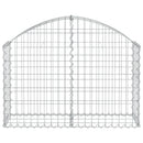 buet gabionkurv 100x30x60/80 cm galvaniseret jern