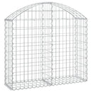 buet gabionkurv 100x30x80/100 cm galvaniseret jern