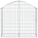 buet gabionkurv 100x30x80/100 cm galvaniseret jern