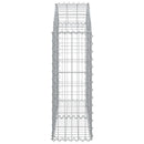 buet gabionkurv 100x30x80/100 cm galvaniseret jern