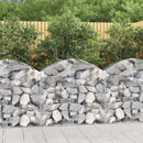 buet gabionkurv 100x30x80/100 cm galvaniseret jern