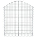 buet gabionkurv 100x30x100/120 cm galvaniseret jern