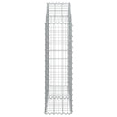 buet gabionkurv 100x30x100/120 cm galvaniseret jern