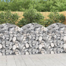 buet gabionkurv 100x30x100/120 cm galvaniseret jern