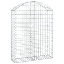 buet gabionkurv 100x30x120/140 cm galvaniseret jern