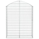 buet gabionkurv 100x30x120/140 cm galvaniseret jern
