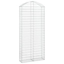 buet gabionkurv 100x30x220/240 cm galvaniseret jern