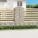 buet gabionkurv 100x30x220/240 cm galvaniseret jern