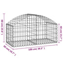 buet gabionkurv 100x50x40/60 cm galvaniseret jern