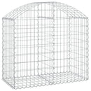 buet gabionkurv 100x50x80/100 cm galvaniseret jern