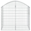 buet gabionkurv 100x50x80/100 cm galvaniseret jern