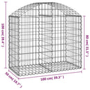 buet gabionkurv 100x50x80/100 cm galvaniseret jern