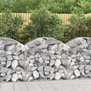 buet gabionkurv 100x50x80/100 cm galvaniseret jern