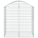 buet gabionkurv 100x50x100/120 cm galvaniseret jern