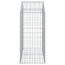 buet gabionkurv 100x50x100/120 cm galvaniseret jern