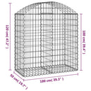 buet gabionkurv 100x50x100/120 cm galvaniseret jern