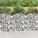 buet gabionkurv 100x50x100/120 cm galvaniseret jern
