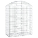buet gabionkurv 100x50x120/140 cm galvaniseret jern