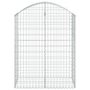 buet gabionkurv 100x50x120/140 cm galvaniseret jern