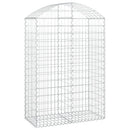 buet gabionkurv 100x50x140/160 cm galvaniseret jern
