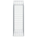 buet gabionkurv 100x50x140/160 cm galvaniseret jern