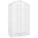 buet gabionkurv 100x50x160/180 cm galvaniseret jern