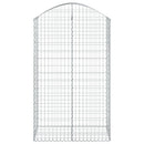 buet gabionkurv 100x50x160/180 cm galvaniseret jern
