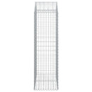 buet gabionkurv 100x50x160/180 cm galvaniseret jern