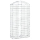buet gabionkurv 100x50x180/200 cm galvaniseret jern