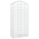 buet gabionkurv 100x50x200/220 cm galvaniseret jern