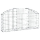 buet gabionkurv 150x30x60/80 cm galvaniseret jern