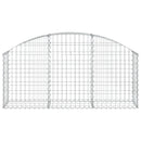buet gabionkurv 150x30x60/80 cm galvaniseret jern