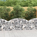 buet gabionkurv 150x30x60/80 cm galvaniseret jern