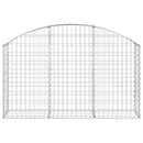 buet gabionkurv 150x30x80/100 cm galvaniseret jern