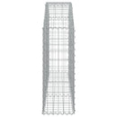 buet gabionkurv 150x30x80/100 cm galvaniseret jern
