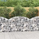 buet gabionkurv 150x30x80/100 cm galvaniseret jern