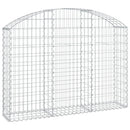 buet gabionkurv 150x30x100/120 cm galvaniseret jern