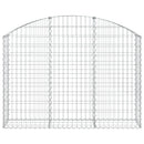 buet gabionkurv 150x30x100/120 cm galvaniseret jern