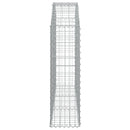 buet gabionkurv 150x30x100/120 cm galvaniseret jern