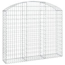 buet gabionkurv 150x30x120/140 cm galvaniseret jern